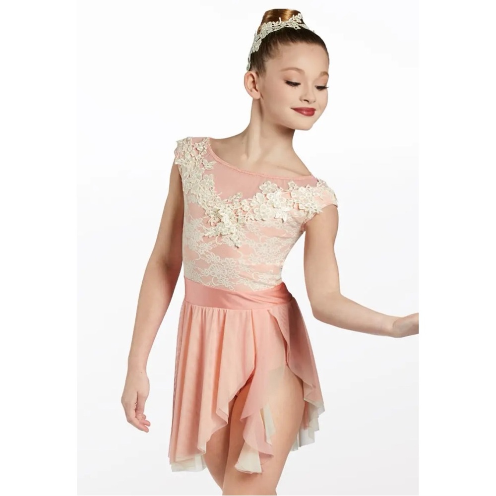 Weissman Showtime | Till I Fall Asleep Pink Cream Kids Costume Dress, Size MC